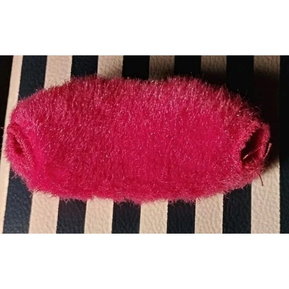 Barbie Bolero 1/2 Jacket Shrug Pink Plush Faux‎ Fur Silver Thread Clothing
